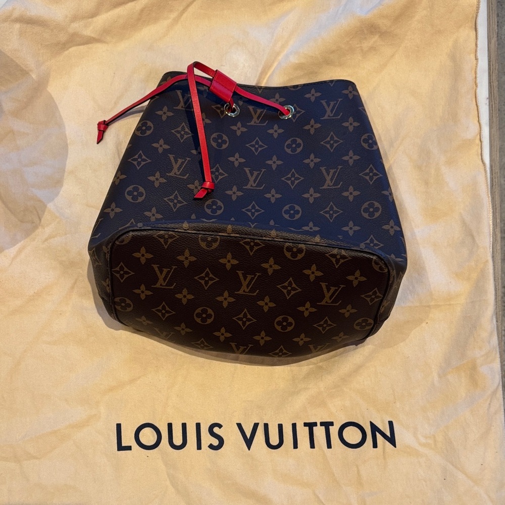 Louis Vuitton Monogram Shoulder Bag - Brown and Red